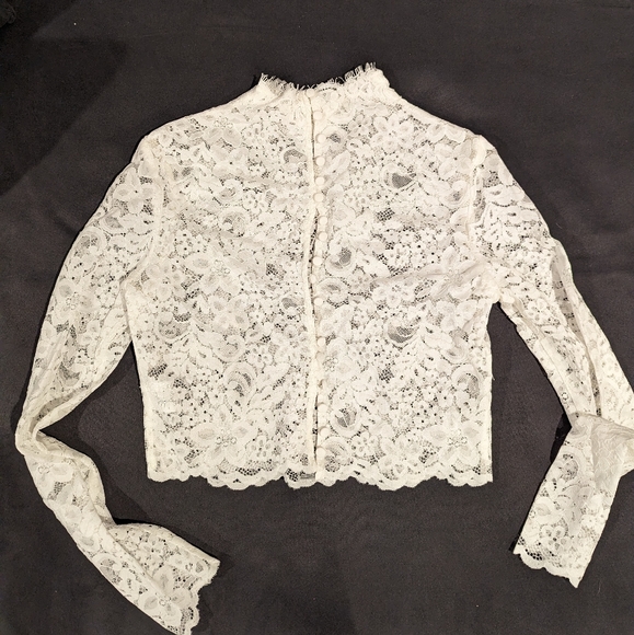 BHLDN Amy Kuschel Monaco Lace Crop Top Wedding Z404-5 - Picture 8 of 8